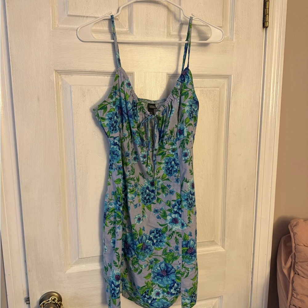 Wild Fable Floral Blue and Green Dress